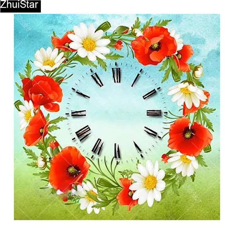 Full Square/5D DIY Diamond Painting &quotTime flower&quot Embroidery Cross Stitch Mosaic Home Decor Gift CJ42 | Дом и сад