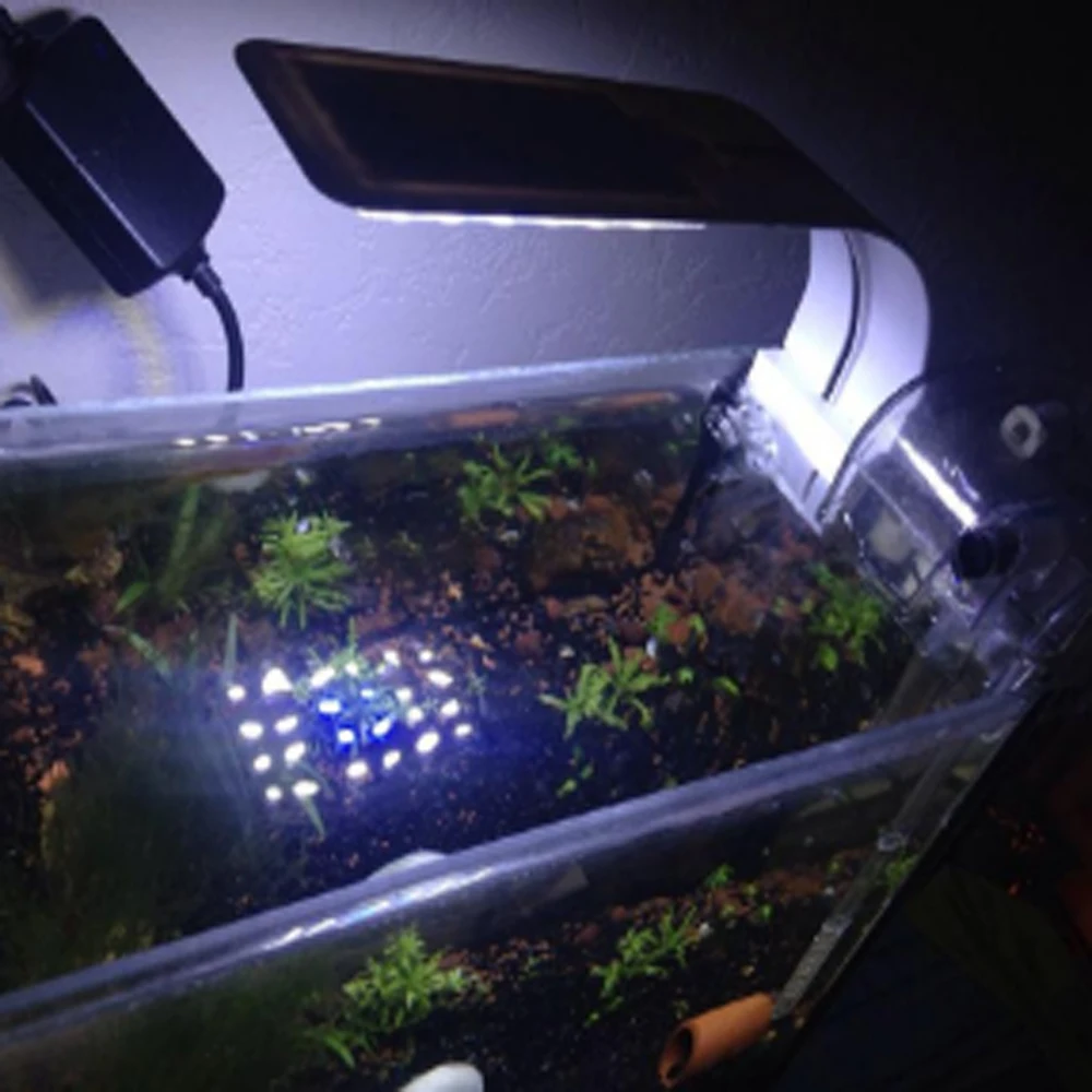 Ультратонкий светодиод освещение аквариума освещение для выращивания растений 10 Вт водное растительное освещение водонепроницаемая лампа для аквариума