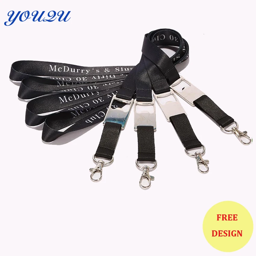 Custom Beer opener keychains bottle opener keychains lanyard with