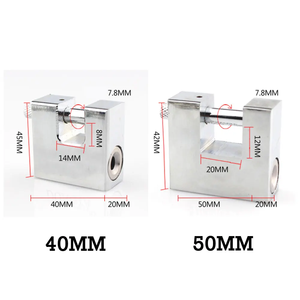 Замок для шкафа прочный замок для гаражной двери прямоугольный Противоугонный замок 50 мм нержавеющая сталь деревянный дверной замок болт из нержавеющей стали