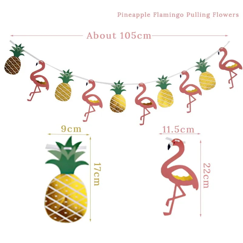 Тропические вечерние украшения посуда воздушные шары Гавайи день рождения Дети сувениры чашки с ананасами Aloha Свадебная вечеринка декорации - Цвет: banner 2