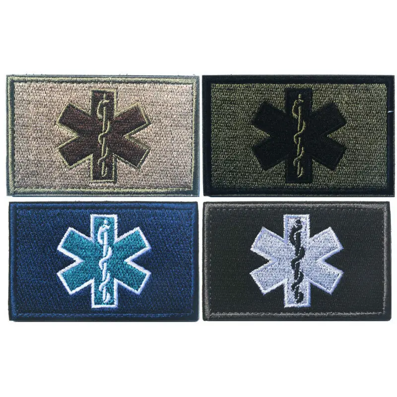 

Embroidery Patch Emergency Medical Technician PARAMEDIC EMT Embroidered Patches Military Tactical Armband Hook&Loop Badge Badges