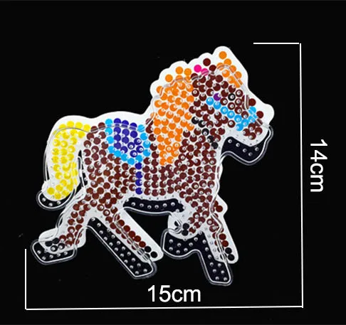 Hama Beads Template With Color Paper 5mm Plastic Stencil Jigsaw Perler Beads Diy Transparent Shape Puzzle Pegboard patterns