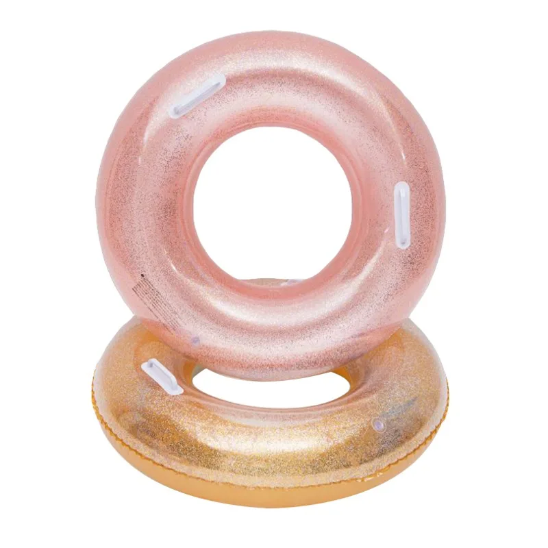 90/120 см пайетки Плавание кольцо Crystal Clear Для Взрослых Надувной Плавательный круг надувной матрас для бассейна воды вечерние игрушка