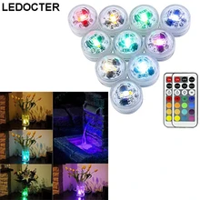 

Mini 3cm RGB Submersible Lights, Multi Color Underwater Light Lamp with 21 Keys Remote Controller for Vase Base Floral Aquarium