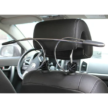 

Black Hanger Coat Rack Folding Stainless Steel Hook Suit Jacket for Car Seat