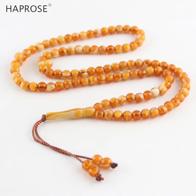 Янтарный цвет браслеты tasbih исламские стандартные Аллах ваза стандартное