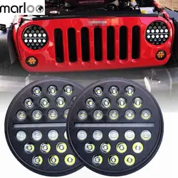 Marloo новый автомобиль 7 "светодиодный фары Белый DRL Парковка свет для Jeep Wrangler CJ-5 CJ-7 TJ LJ JK JKU рубикон сахара Hummer VW Chevy