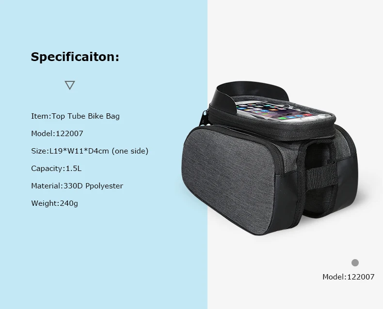 Best Roswheel Sahoo Series 122007 Touch Screen Bike Cell Mobile Phone Bag Front Frame Top Tube Cycling Pouch Double Bicycle Pannier 6 Best Roswheel Sahoo Series 122007 Touch Screen Bike Cell Mobile Phone Bag Front Frame Top Tube Cycling Pouch Double Bicycle Pannier 6