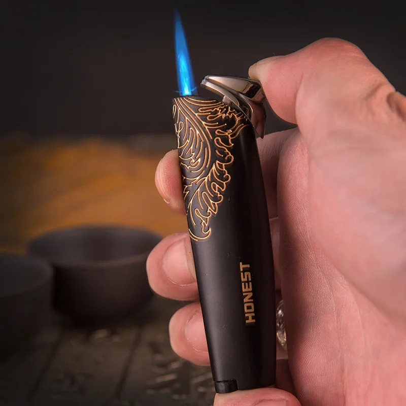 Lighter High-end Creative Personality Straight Into The Windproof Cigar Outdoor Inflatable Gadgets for Men Gift | Дом и сад