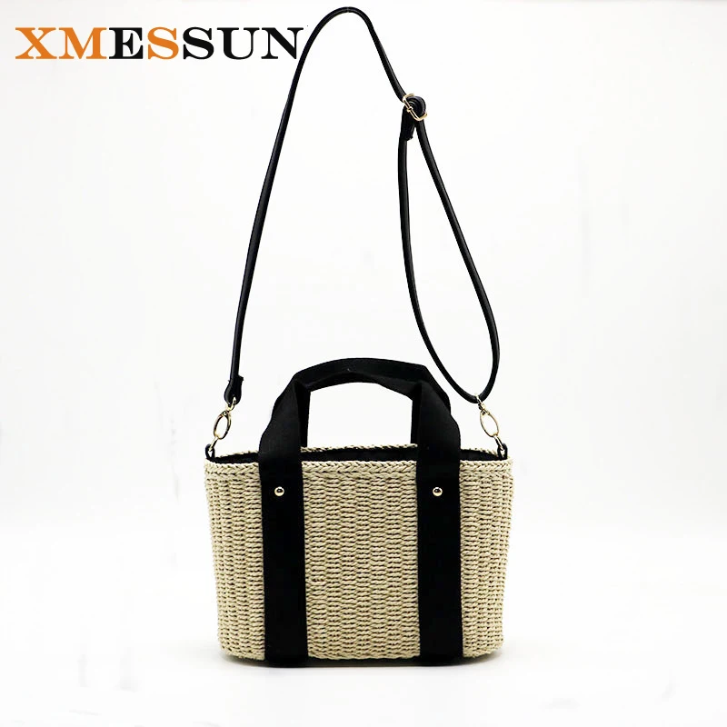 

Beach Bag Straw Bag Crossbody Summer Bags Japan Korean Style Women Natural Handbag Braided 2018 New High Quality E20
