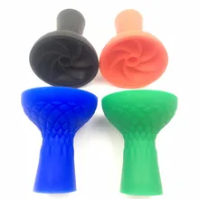 Пять различных Цвет силиконовые кальяна, кальян чаша силиконовые голову кальяна уголь шланг анти-разбив Совет Керамика чаша фильм narguile