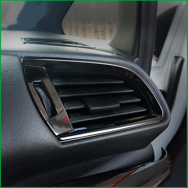 Автомобильный Стайлинг, интерьер, ABS, карбон, принт, красный, на вентиляционное отверстие, рамка, крышка, отделка, украшение для Honda FIT Jazz GK5 LHD