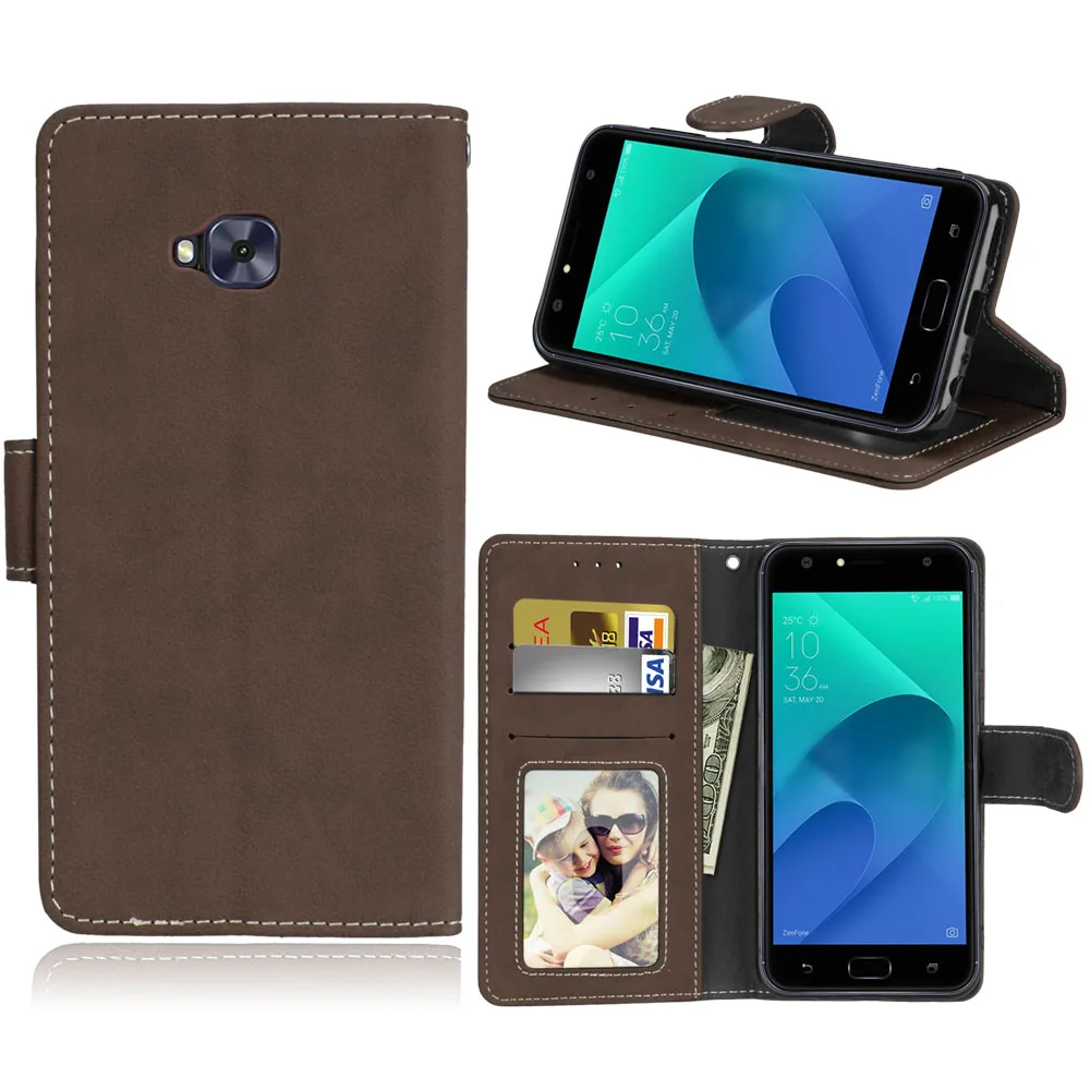 Матовый чехол в стиле ретро для Asus Zenfone 4 Selfie ZD553KL чехол-книжка с подставкой