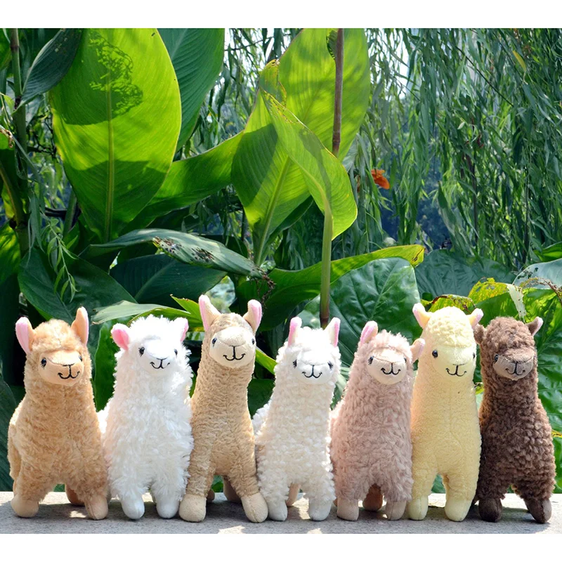 Симуляция альпаки ламы плюшевые игрушки куклы 23 см Животные чучело куклы японские мягкие плюшевые Alpacasso для детей подарки на день рождения