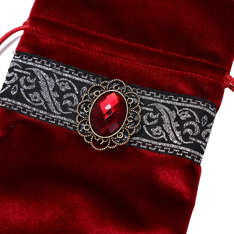 Скатерть Таро стекающаяся Ткань аксессуары для настольной игры красивый камень Таро красный/фиолетовый/синий/черный с сумками вручную