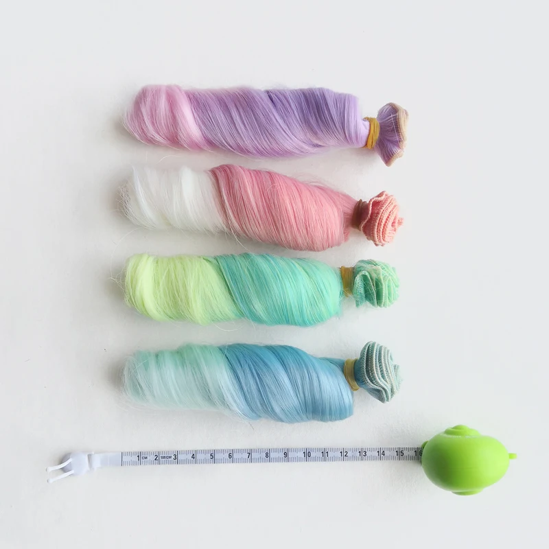 Doll Wig Accessories 1 piece 15*100CM baby hair 1/3 1/4 1/6 1/12 natural gradient ramp baby hair diy