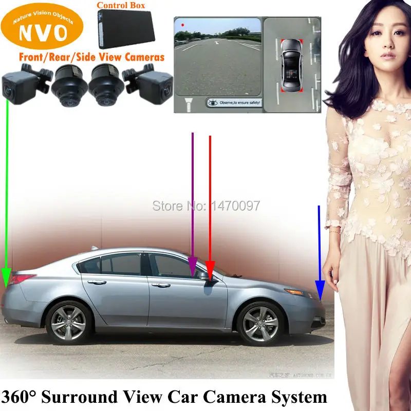 360-degree Panoramic Camera Rear View System With Car Video Recording Function For Acura TL |