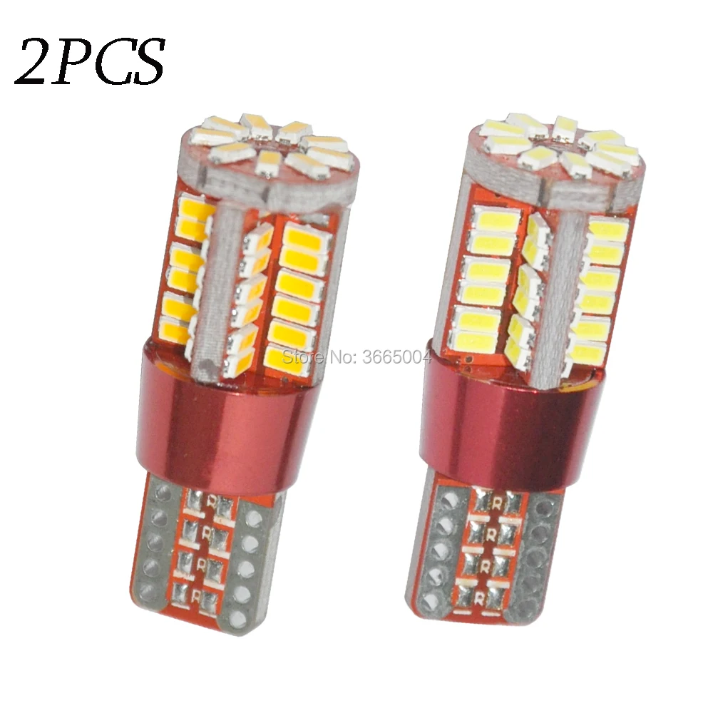 2 шт. Canbus без ошибок Вт белый теплый T10 57 SMD 3014 внутренний светодиодный светильник
