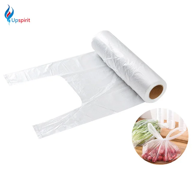100 Pcs/ Roll Clear Plastic Bags For Food Storage Refrigerator Vest