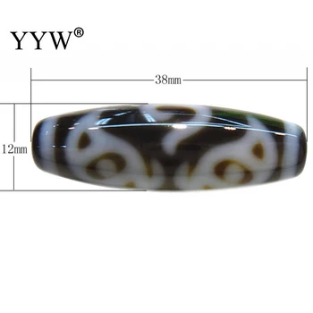 

1pcs Tibetan Beads Natural Tibetan Agates Dzi Beads Oval Japan Eight Pattern & Two Tone Natural Stone Beads for Jewelry Making