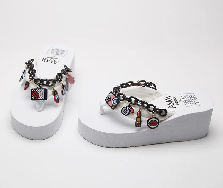 Korea White Wedge Slip On Flip Flops Slippers Womens Summer Antiskid Slipper Platform Shoes Cheap59