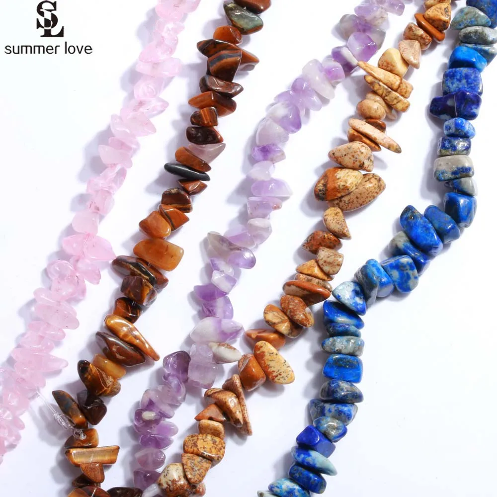 

Natural Stone 5-9mm Irregular Shape Bead for Jewelry Making DIY Bracelet Necklace Earring Pink Amethysts Agates Accessories
