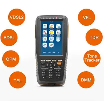 

TM-600 VDSL2 VDSL Tester Support 35B Profile (ADSL/VDSL2/OPM/ VFL/TDR Function/Tone Tracker, all-in-one unit)
