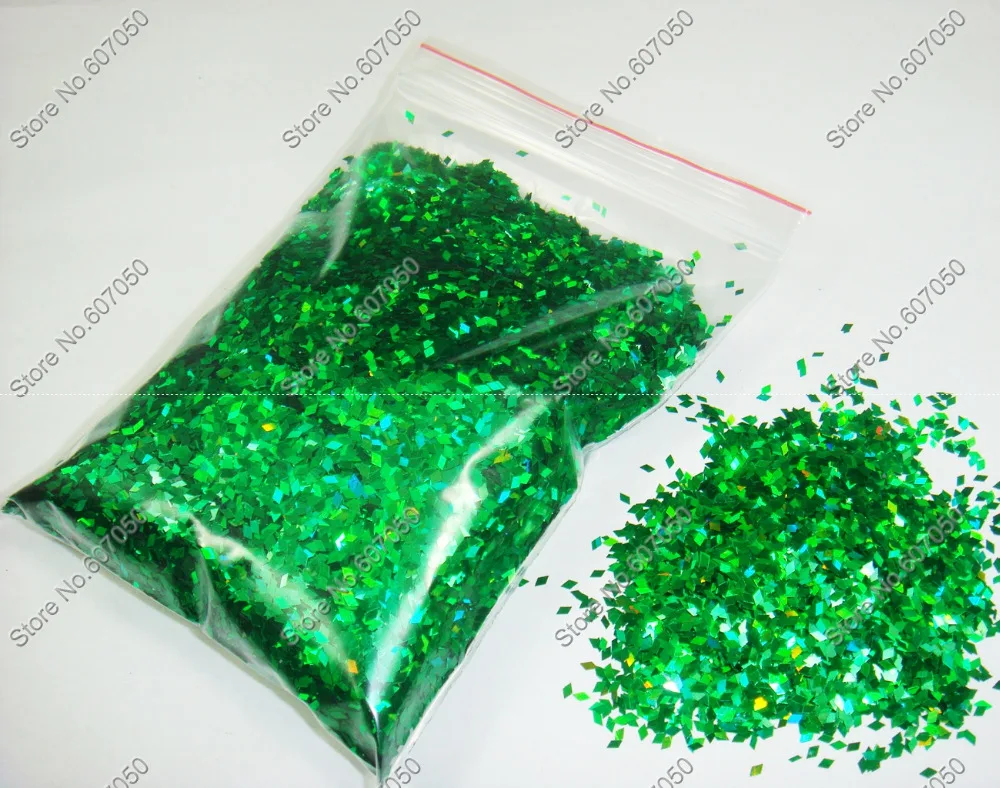 

50gram 1MM Laser Holographic Dark Green Dazzling Diamond Glitter Paillette Spangles Shapefor Nail Art Decoration Glitter Crafts