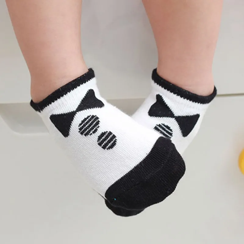 

Cute1 pair Summer Kids Boys Girls Cotton Knitted Anti Slip Short Socks Breathable Socks
