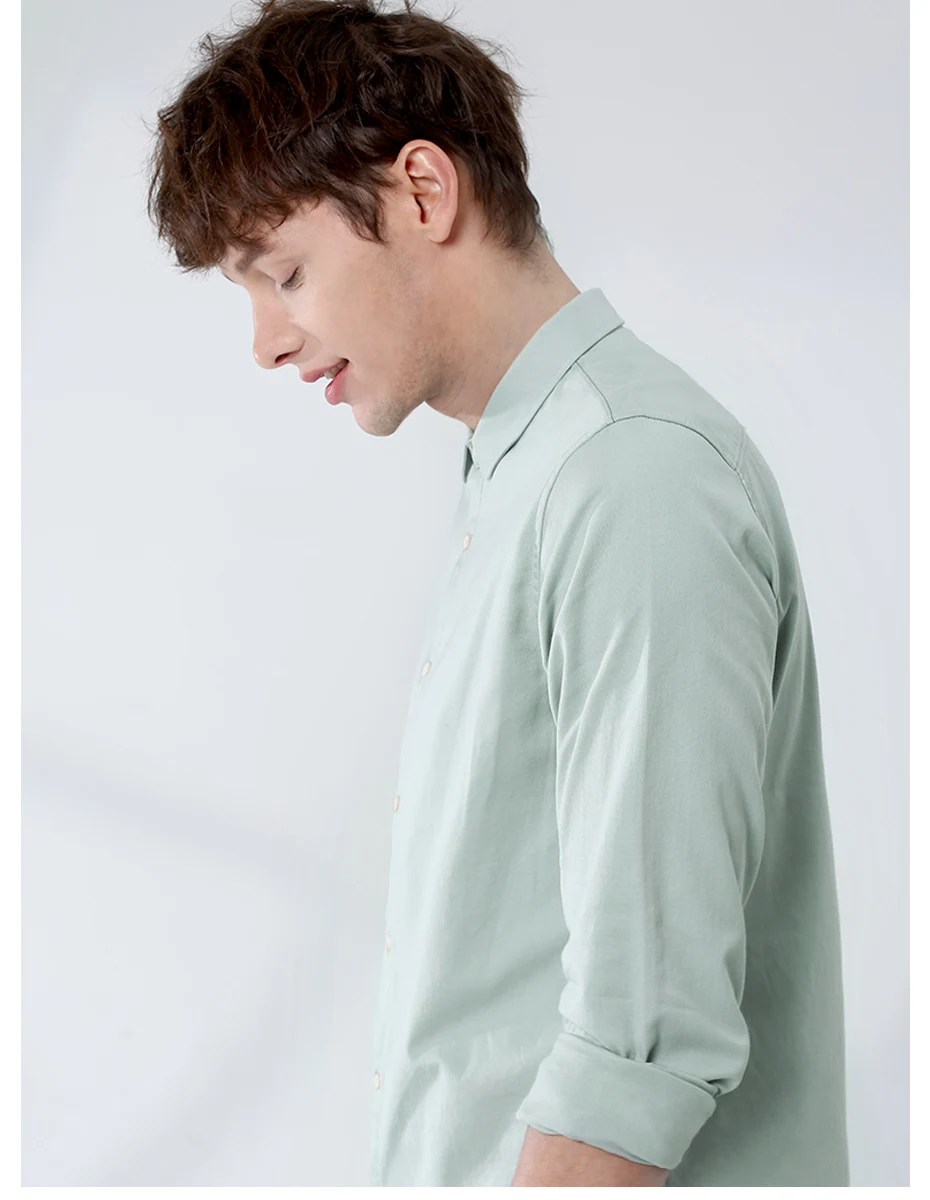 Хлопковая рубашка Markless для мужчин, весенние одноцветные повседневные рубашки camisa masculina с длинными рукавами, разноцветная Мужская рубашка CSA9520M
