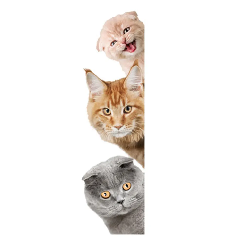 

Simulation Wardrobe Cartoon Animal 3D For Kids Room Funny Wall Sticker Door Window Dogs Cats Pattern Fridge Decorations