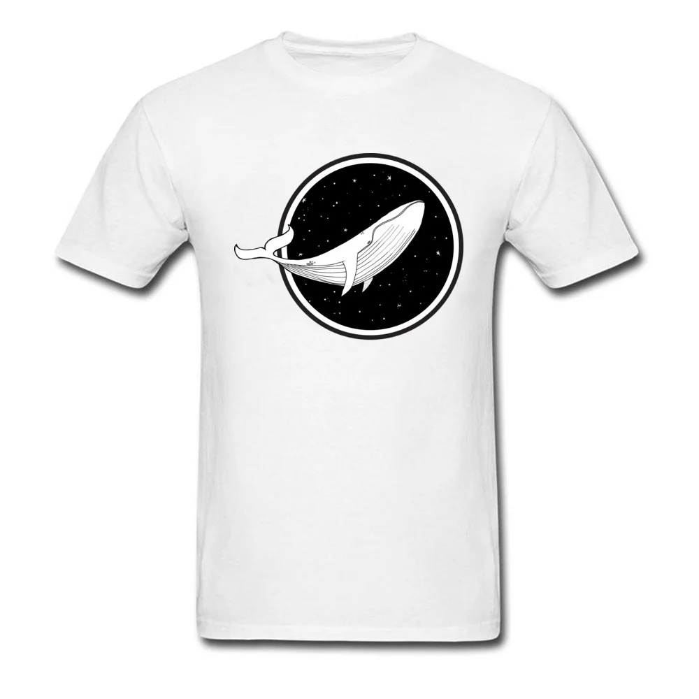 Printed T-Shirt 2018 Round Collar Space Aquarium 100% Cotton Men Tops Shirt Gift Short Sleeve Sweatshirts Top Quality Space Aquarium white