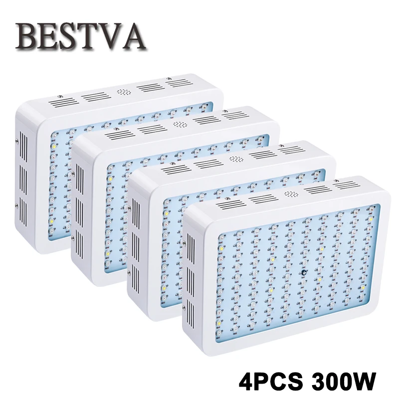 

BESTVA 4PCS 300W Full Spectrum led grow light With IR&UV LED grow light for indoor plants Medical Flower Plants Bloom greenhouse