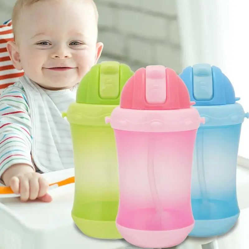 260 мл чашка младенца Детские герметичные питьевой подача воды бутылка с соломинкой Для малышей обучения тренировочные чашки