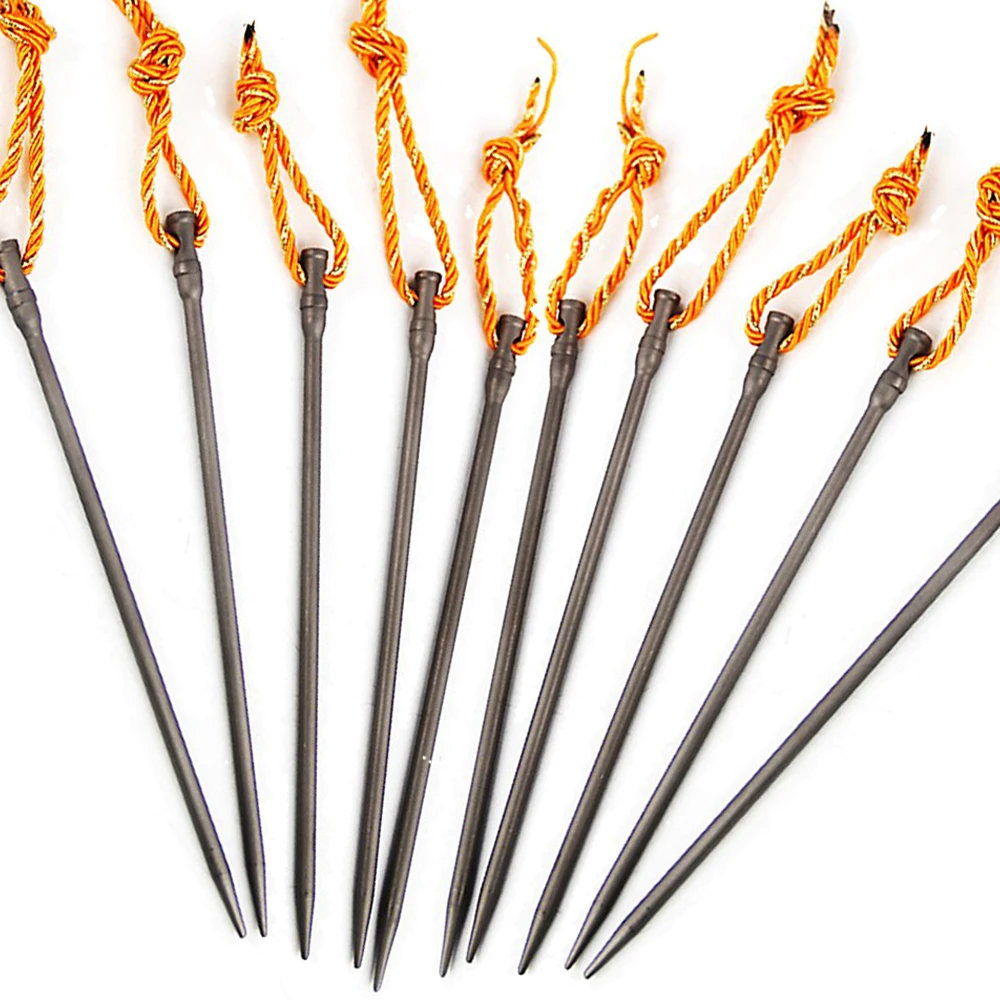 

1pc 165mm Ultralight Titanium Alloy Tent Peg Windproof Outdoor Camping Tent Nail Stake 15g Tents Accessories