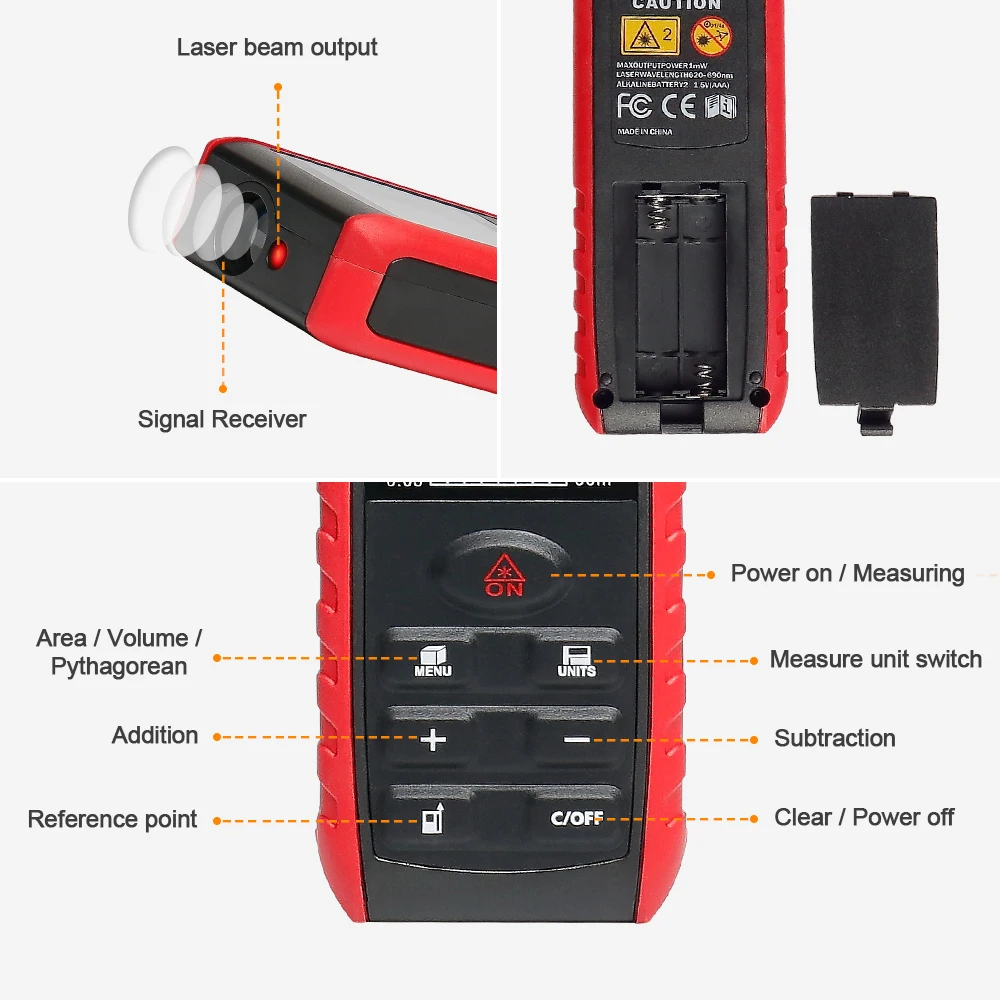 Huepar Laser Rangefinders Medidor Trena Handheld Laser Distance Meter 40M 60M 80M 100M Range Finder Diastimeter Measure Tape Huepar Laser Rangefinders Medidor Trena Handheld Laser Distance Meter 40M 60M 80M 100M Range Finder Diastimeter Measure Tape