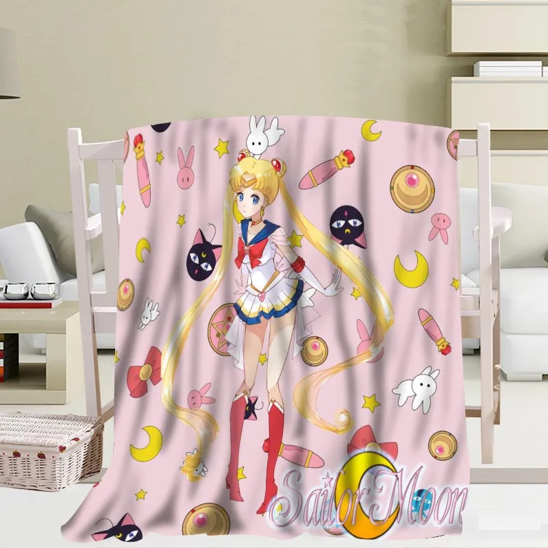 P+ Sailor Moon одеяло мягкое DIY диван-кровать одеяло для детей и взрослых теплое одеяло на заказ размер 56x80Inch50X60Inch40X50Inch - Цвет: 6