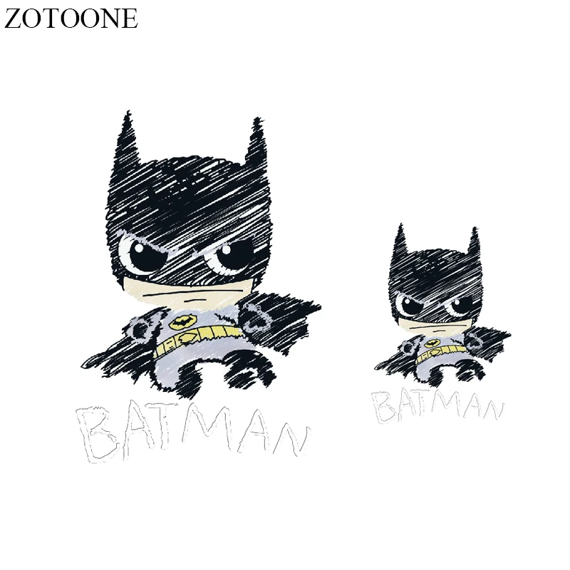 

ZOTOONE Iron On Transfer Patch Badge Applique Batman Heat Vinyl Transfer For Clothes T Shirt Fabric Stickers Thermal Press DIY E