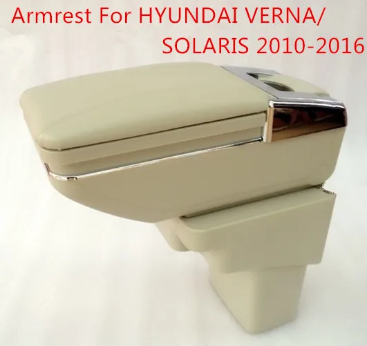 

FREE SHIPPING Car Armrest FOR HYUNDAI VERNA SOLARIS 2010-2016,Car Console Box Center Arm Rest With Cup Holder,Car Accessories.