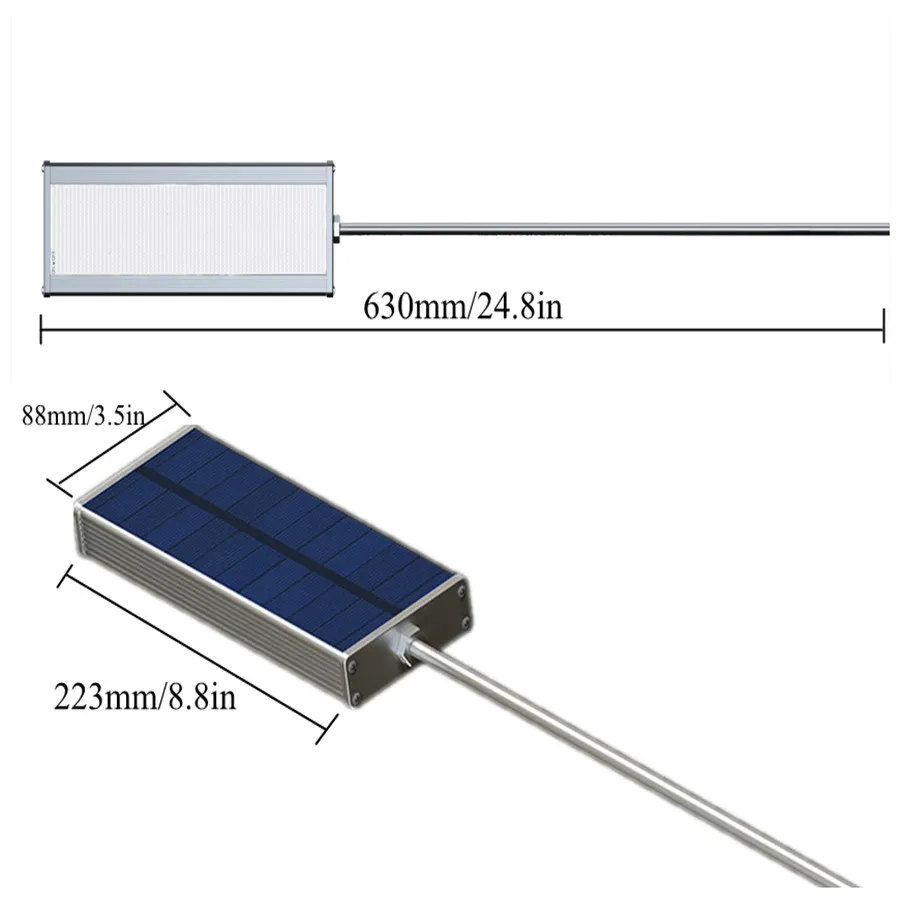 Светодиодный уличный светильник oumam с датчиком движения 48 дюймов|solar light outdoor