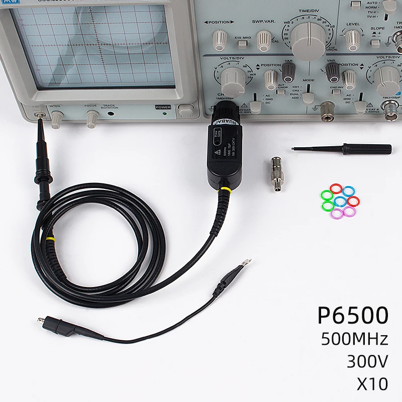 Полоса пропускания зонда осциллографа 200 МГц 600 в TEXAS200 зажим соединитель осциллографа части зонда и аксессуары - Цвет: P6500 500MHz 300V