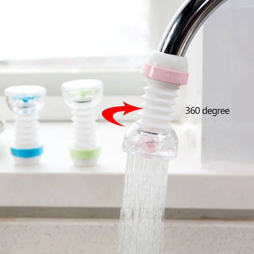 

360 Adjustable Flexible Kitchen Faucet Tap Extender Faucet Save Water Splash-Proof Water Outlet Shower Head Water Filter Sprink