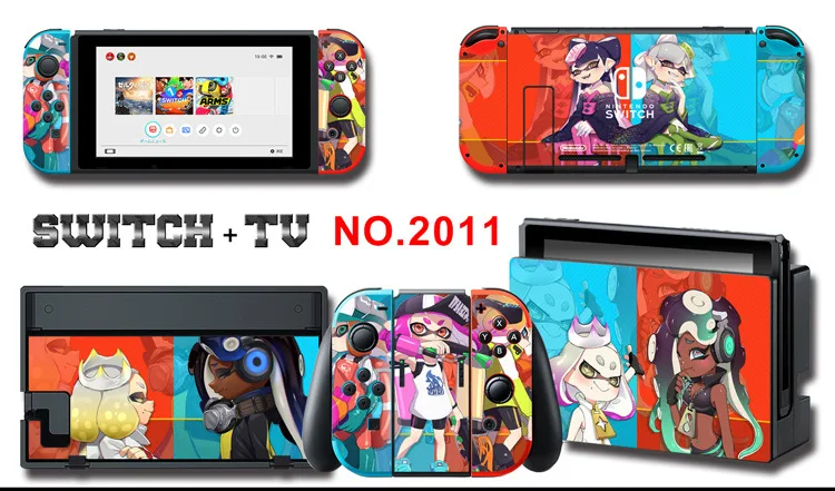 Для nintendo Switch Pain sticker консоль Dock Joy Con полное покрытие цветной бумажной кожи Закаленное стекло протектор экрана от 2000-2305