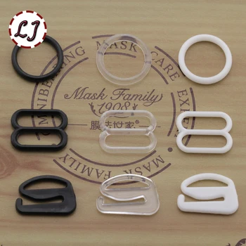 

Wholesale 30pcs/lot 8mm white black type 0 8 9 nylon bar Buckles clips button for Lingerie Adjustment accessories DIY