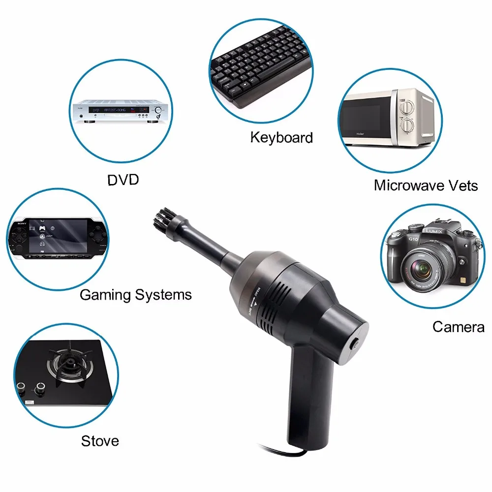 Электрический портативный мини пылесос USB для ПК клавиатуры ТВ спутниковых