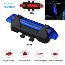 MTB Mini 5 светодиодный USB Перезаряжаемый велосипед задние фары велосипеда безопасности Предупреждение льная лампа для фары заднего света