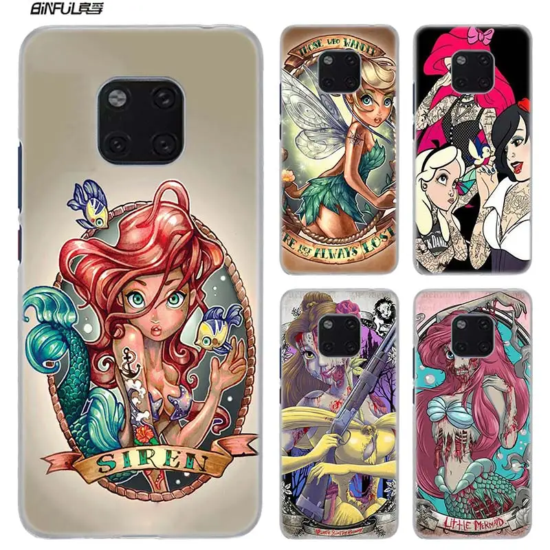 

Princess Ariel The Little Mermaid Hard Plastic Phone Case for Huawei Mate 20 10 lite Pro 20lite 20Pro 10lite 10Pro Clear Cover C