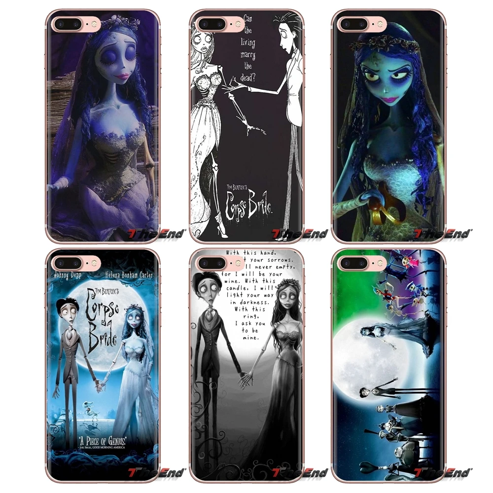 For iPod Touch Apple iPhone 4 4S 5 5S SE 5C 6 6S 7 8 X XR XS Plus MAX Transparent Soft Cases Covers Zombie Corpse Bride families |