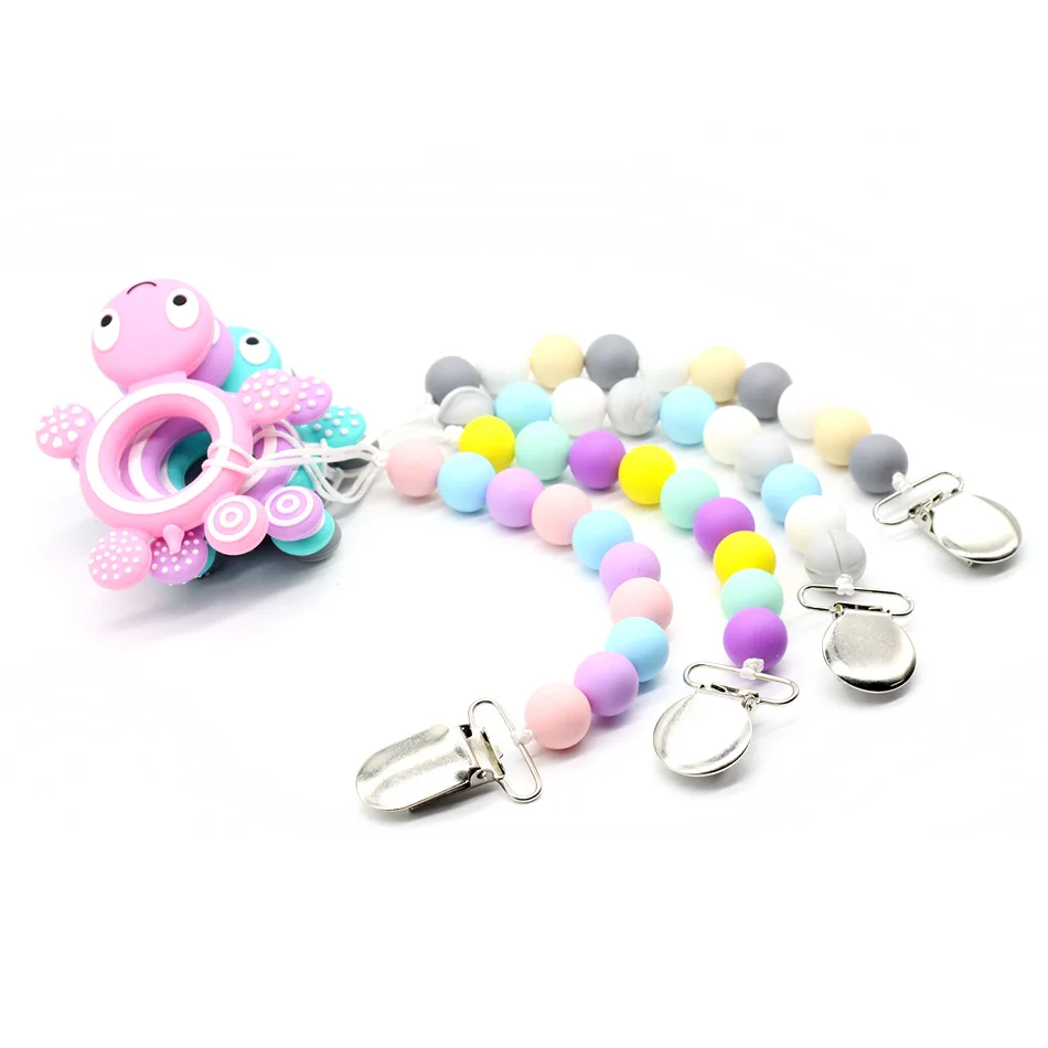 Soother Clips Baby Dummy Clips Baby Teething Toys Tortoise Shaped Baby